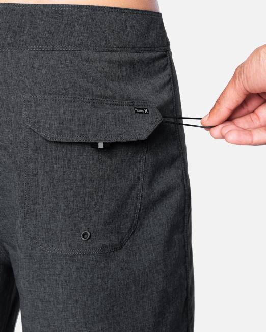 hombres Hurley negro phantom one and only bañadores jaspeados de 18\" ropa 8L2D199