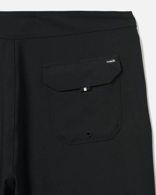 hombres Hurley negro phantom uno y único bañador sólido de 18\" ropa 8L2D190