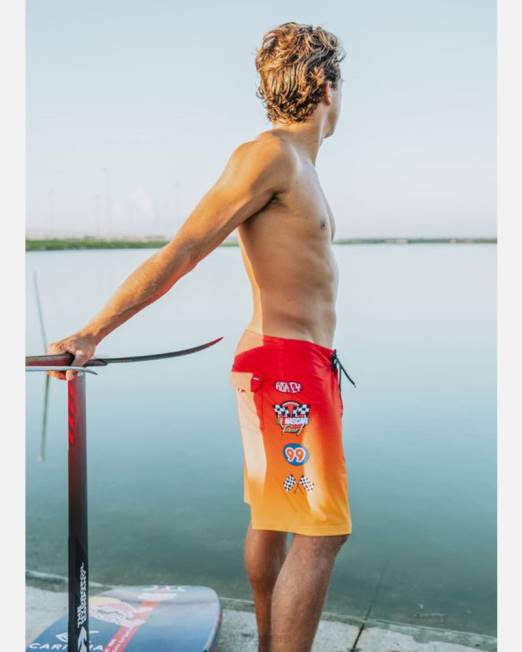 hombres Hurley unidad roja phantom-eco nascar llamas 18" boardshort ropa 8L2D170