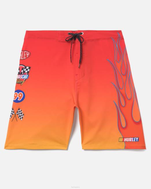 hombres Hurley unidad roja phantom-eco nascar llamas 18\" boardshort ropa 8L2D170