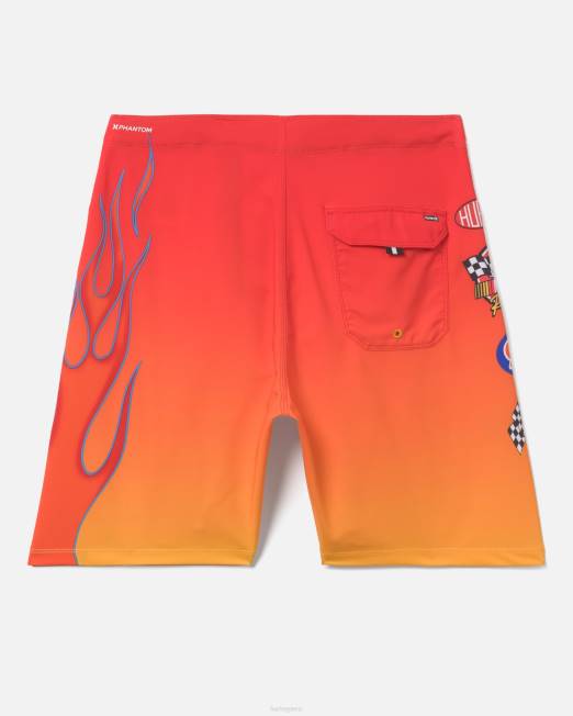 hombres Hurley unidad roja phantom-eco nascar llamas 18\" boardshort ropa 8L2D170