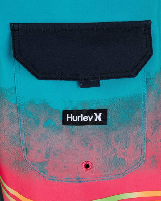 hombres Hurley verde azulado eléctrico bañador Weekender de 20\" ropa 8L2D183