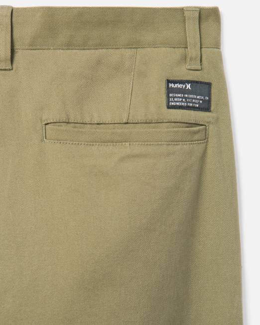 hombres Hurley aceituna icono de trabajador || pantalón ropa 8L2D227