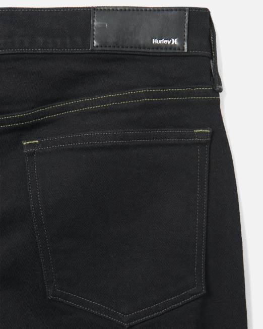 hombres Hurley negro pantalón de mezclilla trabajador ropa 8L2D240