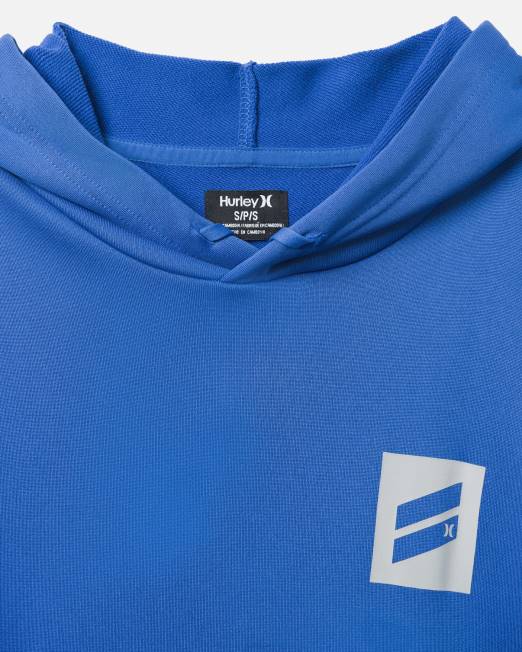 hombres Hurley azul existe bootcamp sudadera con capucha de felpa francesa ropa 8L2D45