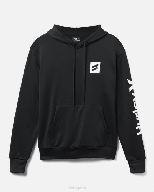 hombres Hurley negro existe bootcamp sudadera con capucha de felpa francesa ropa 8L2D54