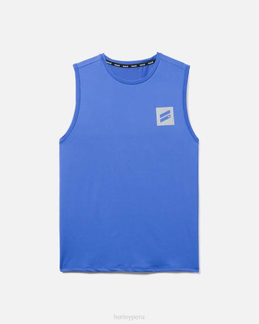 hombres Hurley azul existe bootcamp respirar tanque de rendimiento ropa 8L2D46