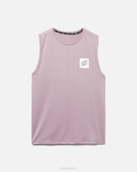 hombres Hurley lila existe bootcamp respirar tanque de rendimiento ropa 8L2D50
