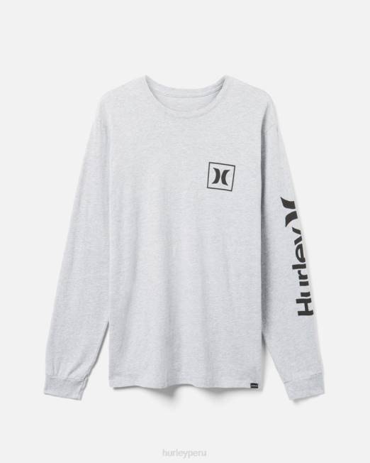 hombres Hurley brezo gris oscuro Todos los días, el único icono de manga larga. ropa 8L2D301