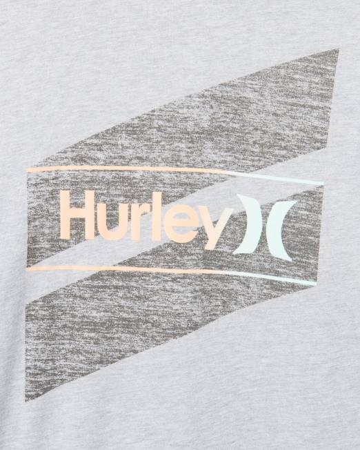 hombres Hurley brezo gris oscuro Todos los días, uno y solo manga larga recortada. ropa 8L2D344