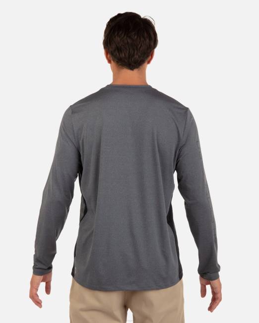 hombres Hurley brezo negro h2o-dri easton fastlane upf manga larga ropa 8L2D313