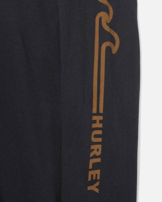 hombres Hurley negro ubicación diaria manga larga ropa 8L2D306