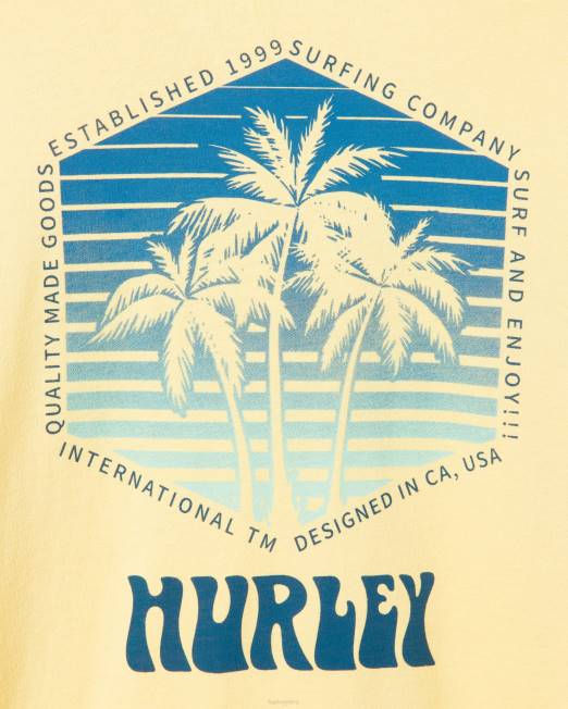 hombres Hurley salsa btr manga larga tres palmas de todos los días ropa 8L2D370