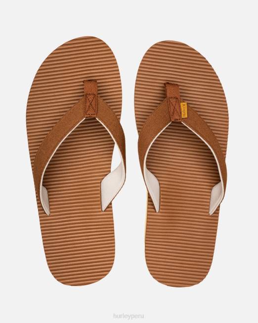 hombres Hurley bronceado una y única sandalia zapatos 8L2D84