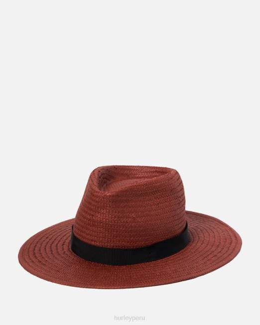 mujer Hurley borgoña sombrero de paja villa accesorios 8L2D595