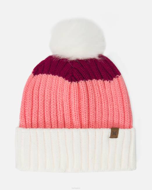 mujer Hurley espuma rosa gorro con pompón junio accesorios 8L2D601