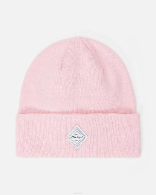 mujer Hurley espuma rosa gorro con puño de diamantes accesorios 8L2D602