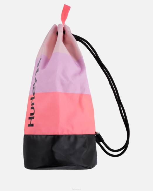 mujer Hurley hiper rosa bolsa de playa con cordón accesorios 8L2D605