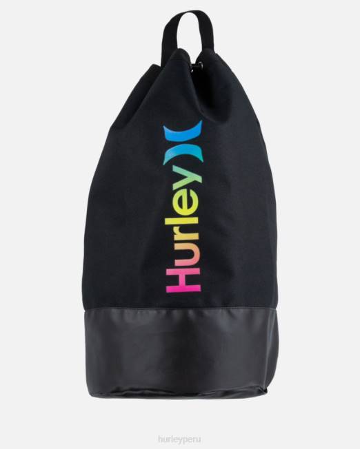 mujer Hurley negro bolsa de playa con cordón accesorios 8L2D604