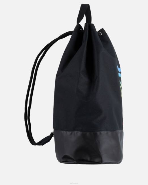 mujer Hurley negro bolsa de playa con cordón accesorios 8L2D604
