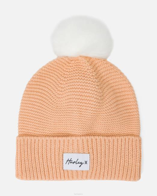 mujer Hurley tinte rosa gorro candace con pompón accesorios 8L2D516