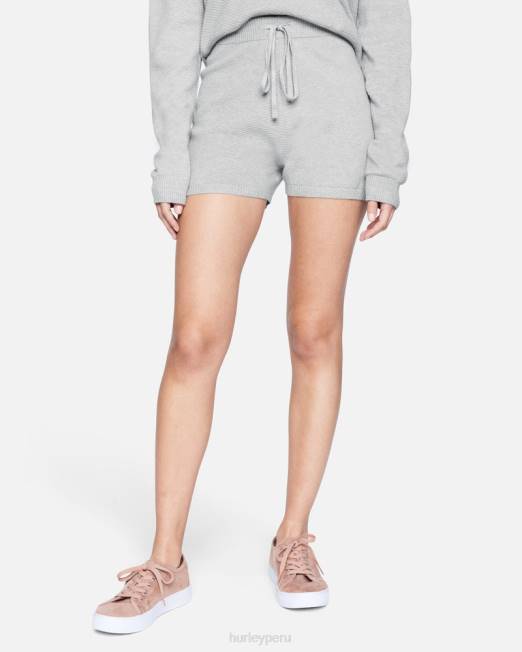 mujer Hurley cuero gris pantalones cortos de suéter mia ropa 8L2D588