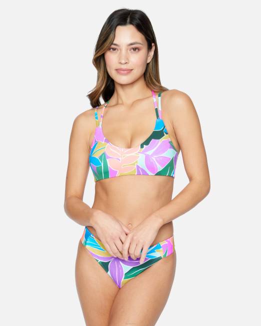 mujer Hurley Violeta Max Isla pestaña completa lateral inferior ropa 8L2D479