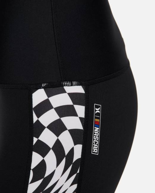 mujer Hurley blanco negro legging de surf con bloques de color nascar ropa 8L2D498