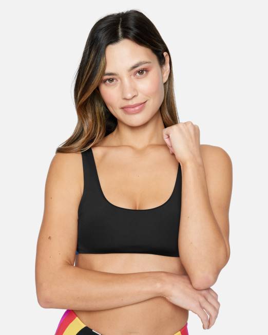 mujer Hurley blanco negro top con escote redondo reversible de nascar ropa 8L2D497