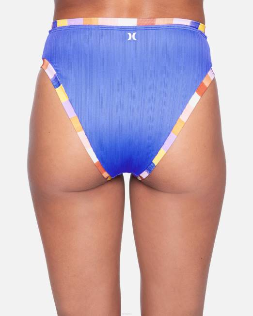 mujer Hurley laguna multi braguita de bikini de talle alto moderado con bloques retro ropa 8L2D538