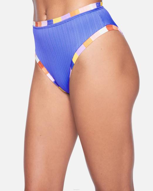 mujer Hurley laguna multi braguita de bikini de talle alto moderado con bloques retro ropa 8L2D538