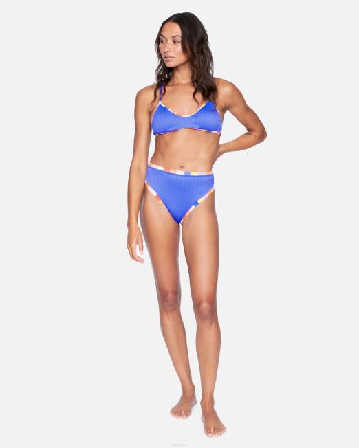 mujer Hurley laguna multi braguita de bikini de talle alto moderado con bloques retro ropa 8L2D538