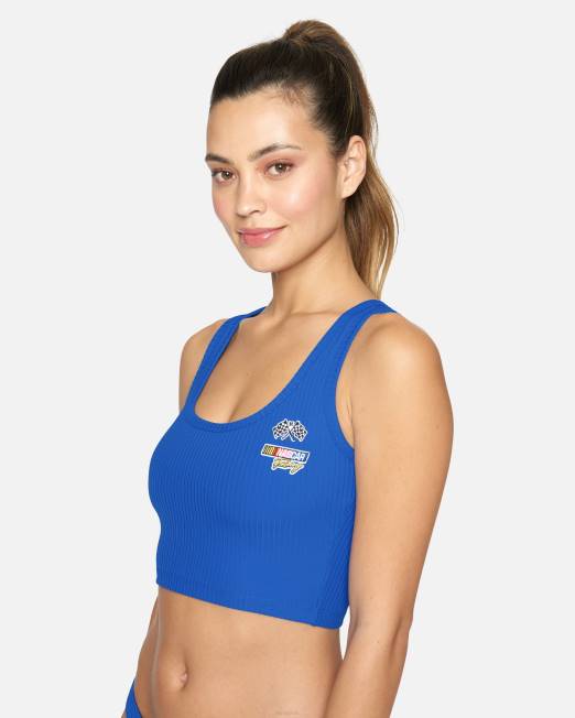 mujer Hurley nascar azul tanque de cultivo de costillas nascar ropa 8L2D522