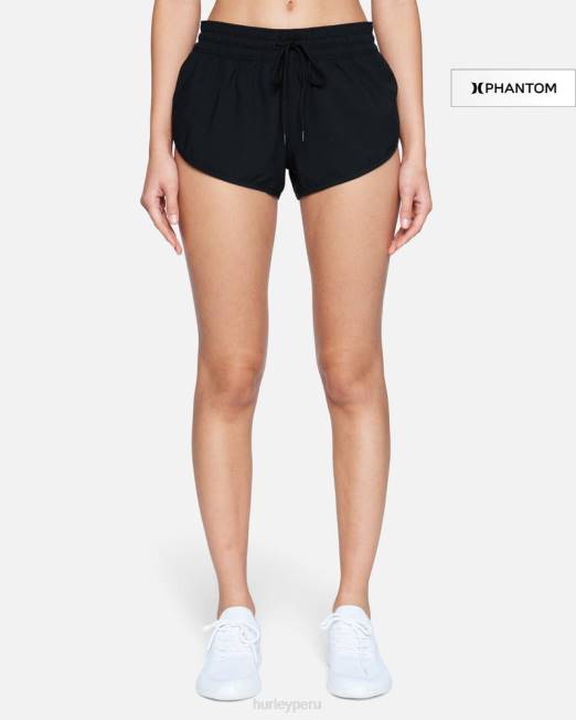 mujer Hurley negro Boardshorts Phantom Solid de 2,5\" ropa 8L2D519