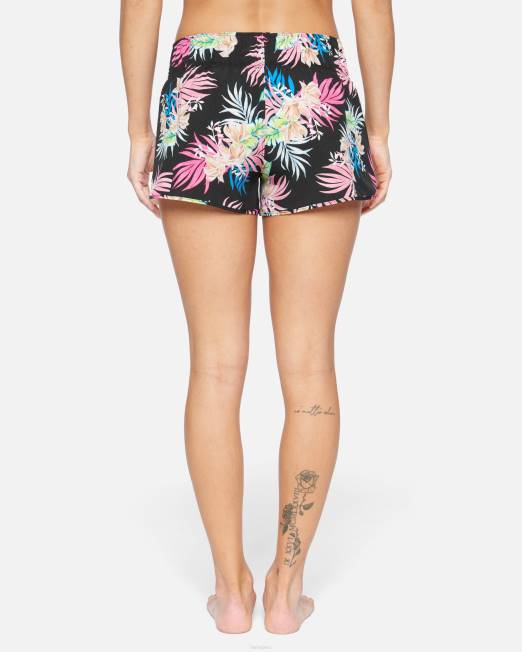 mujer Hurley negro bañador hana aquas de 2,5\" ropa 8L2D481