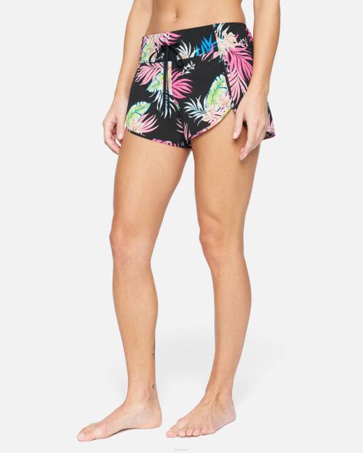 mujer Hurley negro bañador hana aquas de 2,5\" ropa 8L2D481