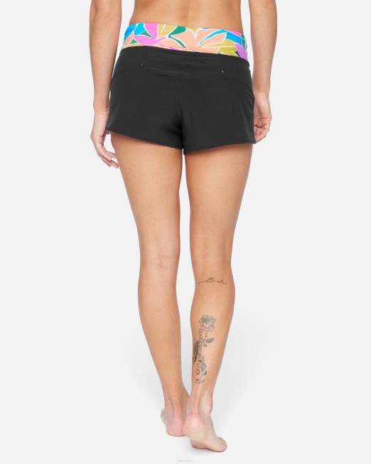 mujer Hurley negro boardshort isla de 2,5\" con cintura suave ropa 8L2D485