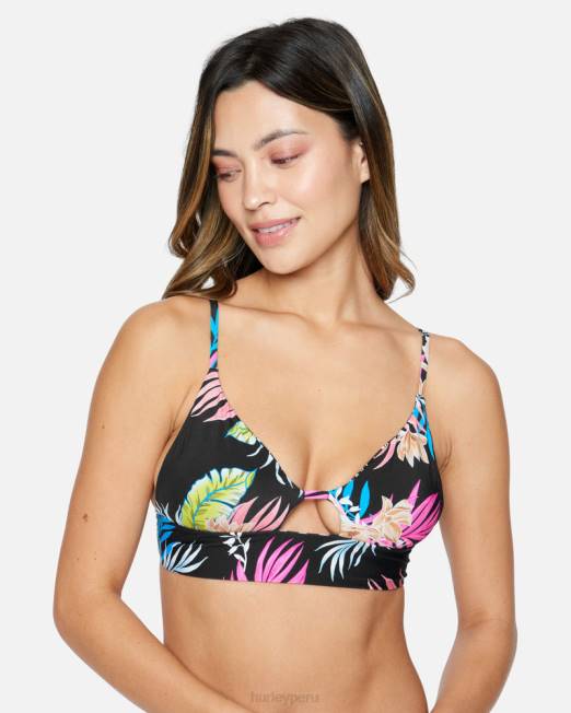 mujer Hurley negro/tiki multicolor bralette reversible hana ropa 8L2D460
