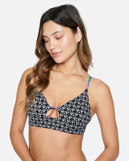mujer Hurley negro/tiki multicolor bralette reversible hana ropa 8L2D460