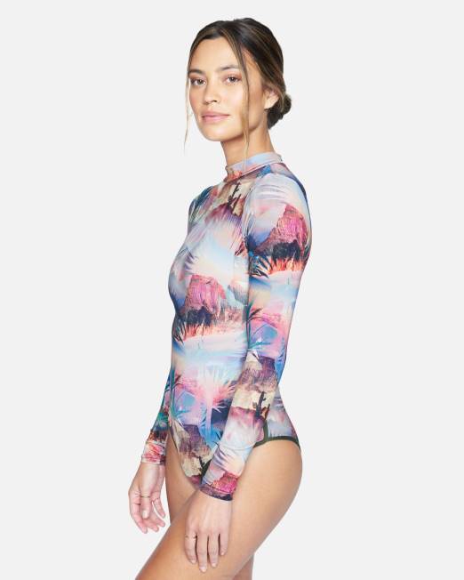 mujer Hurley oasis multi traje de surf retro de manga larga oasis ropa 8L2D530