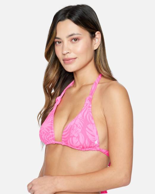 mujer Hurley ponche rosa Jungle Walk corbata suave anudada tricolor ropa 8L2D462