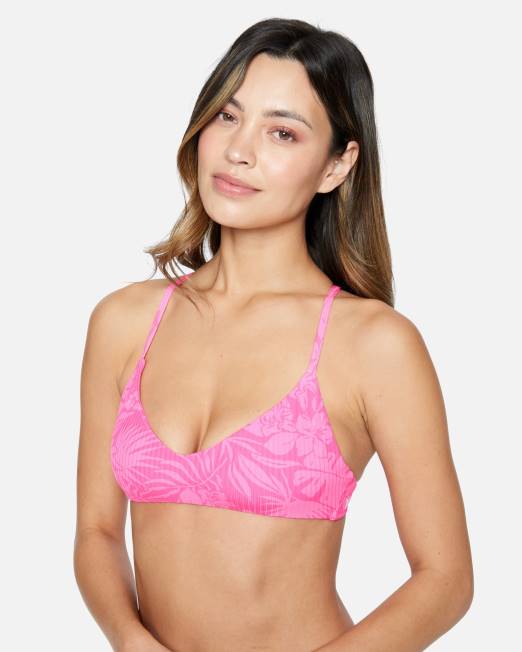 mujer Hurley ponche rosa Jungle Walk top ajustable con espalda abierta ropa 8L2D473