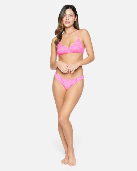 mujer Hurley ponche rosa Jungle Walk top ajustable con espalda abierta ropa 8L2D473
