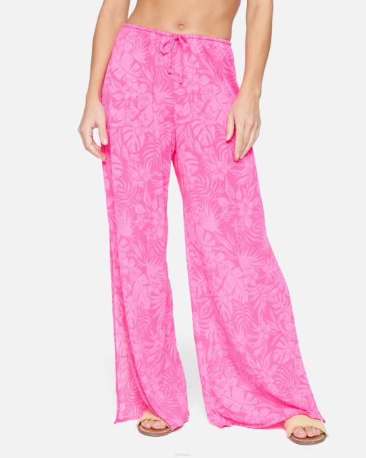 mujer Hurley ponche rosa pantalones con abertura lateral Jungle Walk ropa 8L2D471