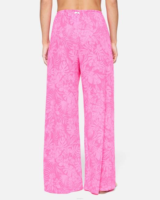 mujer Hurley ponche rosa pantalones con abertura lateral Jungle Walk ropa 8L2D471