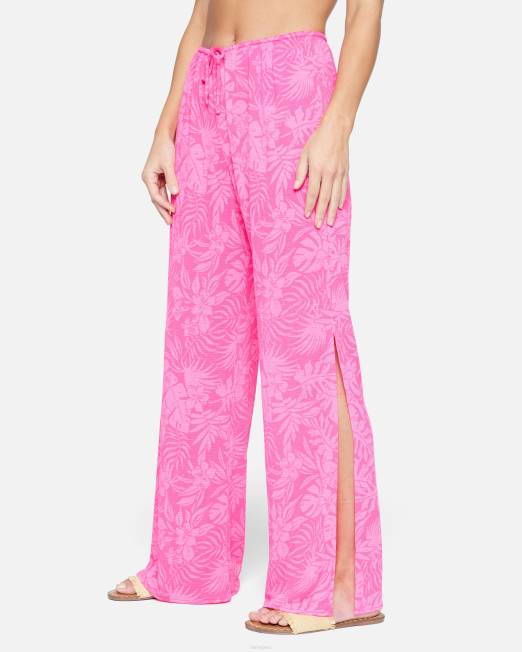 mujer Hurley ponche rosa pantalones con abertura lateral Jungle Walk ropa 8L2D471