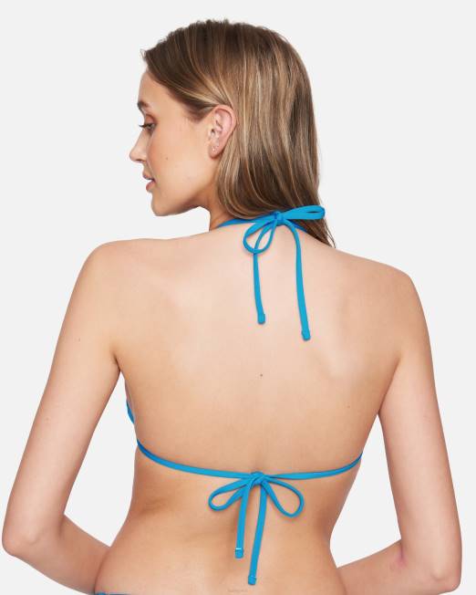 mujer Hurley ritmo azul/lima neón Tri top básico reversible sólido ropa 8L2D467