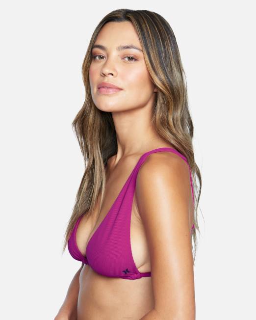 mujer Hurley sangría top triangular alto de canalé ropa 8L2D532