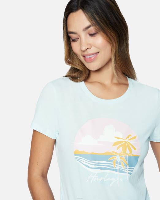 mujer Hurley Plein air camiseta con cuello redondo perfecta para la costa ropa 8L2D553