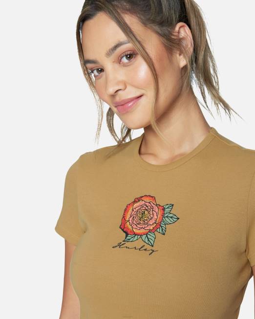 mujer Hurley café helado camiseta de canalé nadya ropa 8L2D572